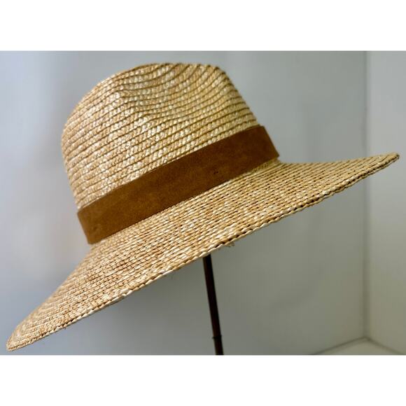 NEW Gigi Pip Isla Wide-Brim Straw Fedora Hat with Suede Band main image 10